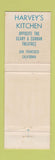 Matchbook Cover - Harvey's Kitchen San Francisco CA