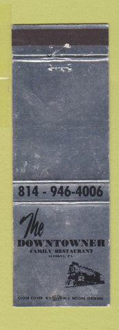 Matchbook Cover - The Downtowner Restaurant Altoona PA WEAR