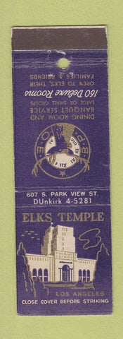 Matchbook Cover - Elks Lodge Los Angeles CA