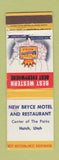 Matchbook Cover - New Bryce Motel Restaurant Hatch UT