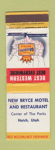 Matchbook Cover - New Bryce Motel Restaurant Hatch UT