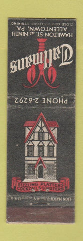 Matchbook Cover - Tallmans Allentown PA WEAR