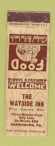Matchbook Cover - The Wayside Inn Harrisburg PA