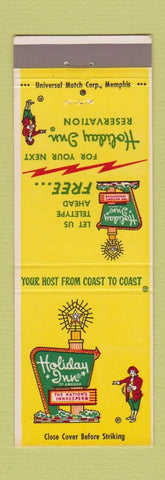 Matchbook Cover - Holiday Inn Hagerstown MD YELLOW
