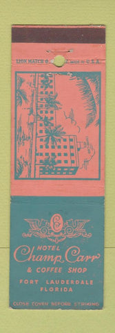 Matchbook Cover - Hotel Champ Carr Fort Lauderdale FL