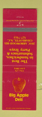 Matchbook Cover - Big Apple Deli Charlotte NC