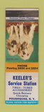Matchbook Cover - Keeler's oil gas Poughquag NY