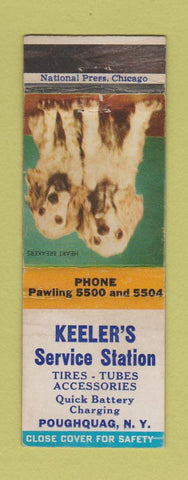 Matchbook Cover - Keeler's oil gas Poughquag NY