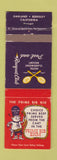 Matchbook Cover - Hotel Claremont Racquet Club Oakland Berkeley CA