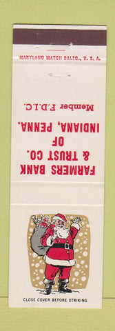 Matchbook Cover - Farmers Bank tRust Indiana PA Christmas