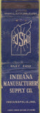 Matchbook Cover - Indiana Manufacturing Indianapolis IN WORN