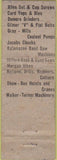 Matchbook Cover - Indiana Manufacturing Indianapolis IN WORN