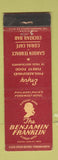 Matchbook Cover - Benjamin Franklin Hotel Philadelphia PA