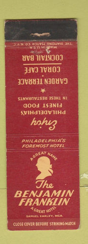 Matchbook Cover - Benjamin Franklin Hotel Philadelphia PA