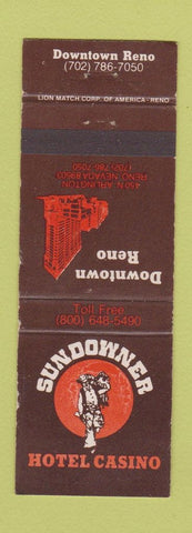 Matchbook Cover - Sundowner Hotel Casino Reno NV WEAR