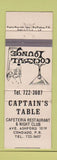 Matchbook Cover - Captain's Table Condado Puerto Rico