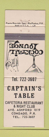 Matchbook Cover - Captain's Table Condado Puerto Rico