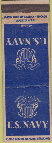 Matchbook Cover - US Navy CREASES