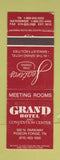 Matchbook Cover - Grand Hotel Pigeon Forge TN WEAR