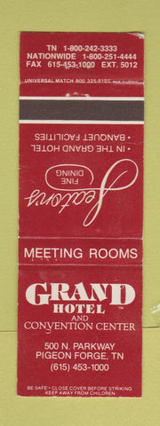 Matchbook Cover - Grand Hotel Pigeon Forge TN WEAR