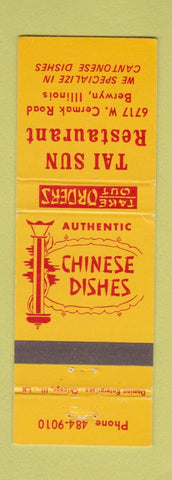 Matchbook Cover - Tai Sun Restaurant Chinese Berwyn IL