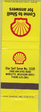 Matchbook Cover - Shell Oil Gas Marlette MI
