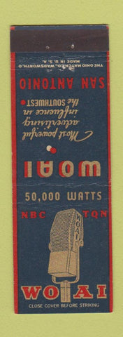 Matchbook Cover - WOAI Radio NBC San Antonio TX