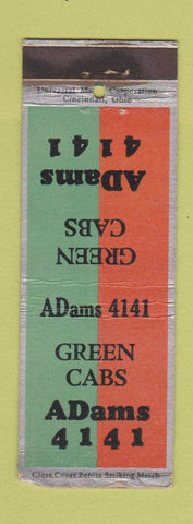 Matchbook Cover - Green Cabs Taxi WEAR