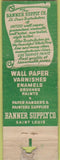 Matchbook Cover - Banner Supply Saint Louis MO Paint Wallpaper WORN