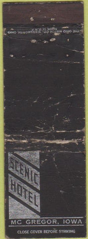 Matchbook Cover - Secenic Hotel McGregor IA POOR
