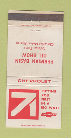 Matchbook Cover - 1971 Chevrolet Odessa TX WEAR 30 Strike