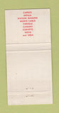 Matchbook Cover - 1971 Chevrolet Odessa TX WEAR 30 Strike