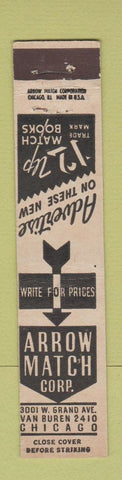 Matchbook Cover - Arrow Match Corp Chicago IL  12 Strike