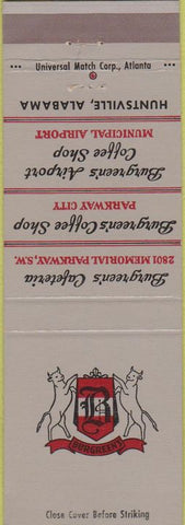 Matchbook Cover - Burgreen's Huntsville AL cafeteria