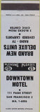 Matchbook Cover - Downtown Motel San Francisco CA