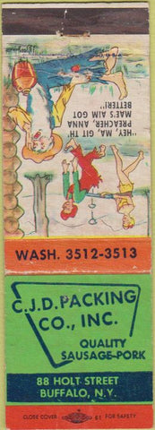 Matchbook Cover - JD Packing Buffalo NY Sausage Park