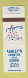 Matchbook Cover - Ashley's Country Style Cookin restaurant Oklahoma City OK