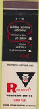 Matchbook Cover - Roosevelt Western Hotel Seattle WA