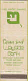Matchbook Cover - Greenleaf Wayside Bank WI