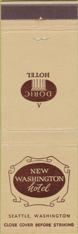 Matchbook Cover - New Washington Hotel Seattle WA