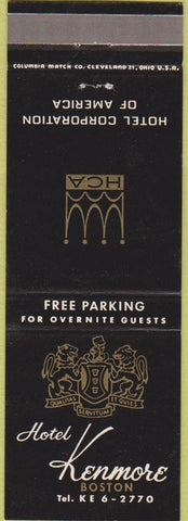 Matchbook Cover - Hotel Kenmore Boston MA