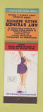 Matchbook Cover - Art Steiner Sales pinup Match Collector Fort Worth TX