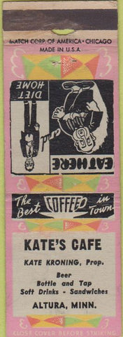Matchbook Cover - Kate's Cafe Altura MN