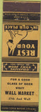 Matchbook Cover - Wall Market NO TOWN