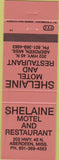 Matchbook Cover - Shelaine Motel Restaurant Aberdeen MS