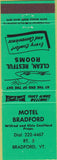 Matchbook Cover - Motel Bradford VT