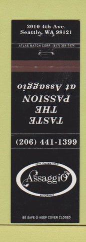 Matchbook Cover - Assaggio Ristorante Italian Seattle WA