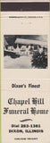 Matchbook Cover - Chapel Hill Funeral Home Dixon IL