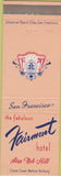 Matchbook Cover - Fairmont Hotel San Francisco CA