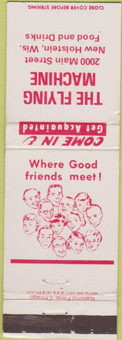 Matchbook Cover - Flying Machine New Holstein WI